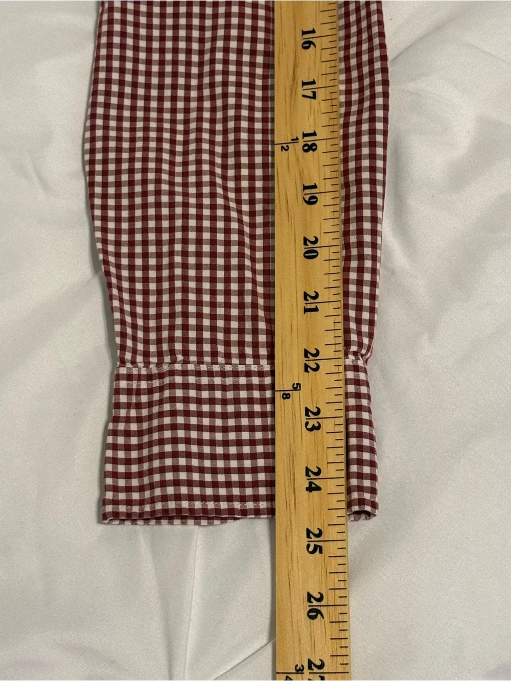 J. Crew Red Gingham Button-Down Shirt